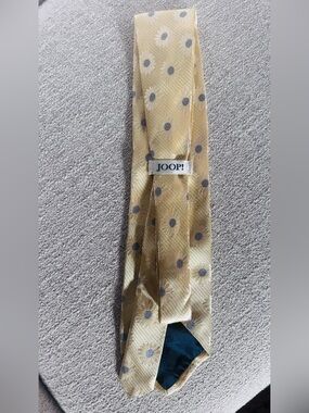 Hoop Men's Gold Floral Silk Tie
